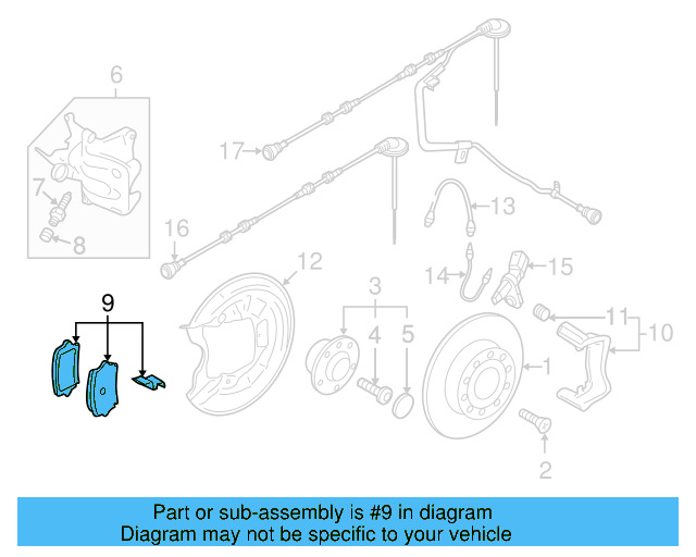 Brake Lining Rear 1K0-698-451-P - View 20
