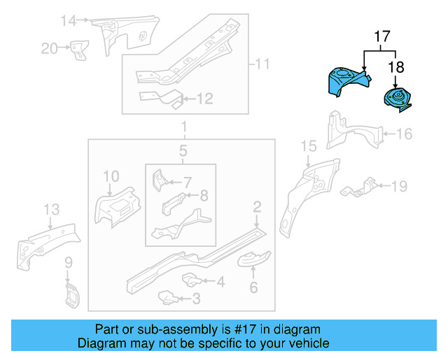 Shock Tower 1K0-809-121-A - View 14
