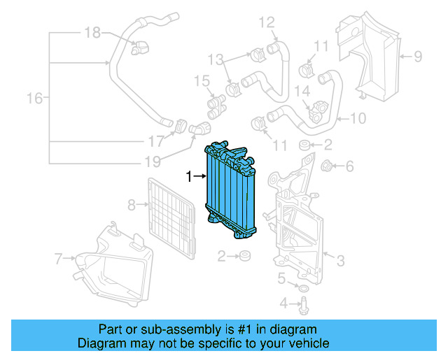 Auxiliary Radiator 5Q0-121-253-H - View 17
