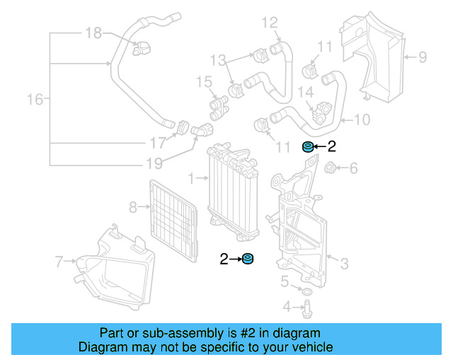 Radiator Isolator 4D0-317-867-A - View 5