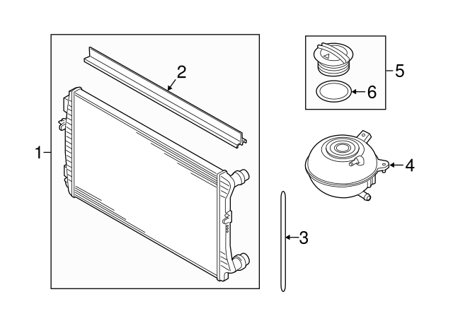 Radiator Side Seal 5Q0-121-331-D - View 4