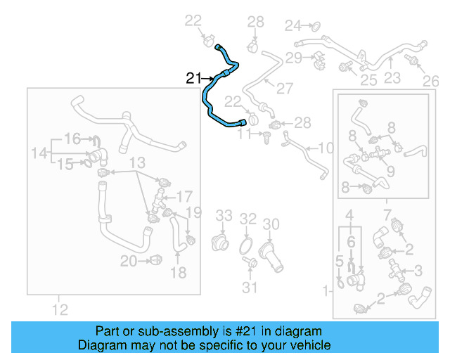 Reservoir Hose 1K0-122-109-CB - View 6