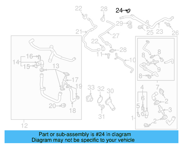 Engine Coolant Pipe O 06B-121-687 - View 14