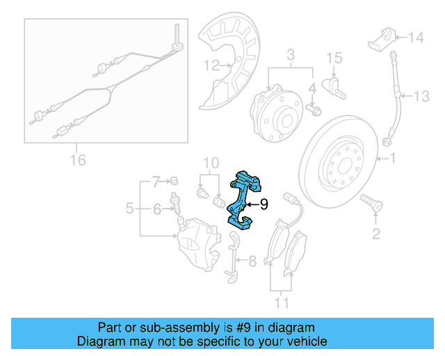 Caliper Mount 3C0-615-125-A - View 2