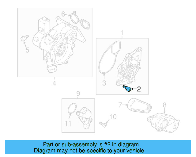 Thermostat Unit Bolt 06K-121-111-P - View 6