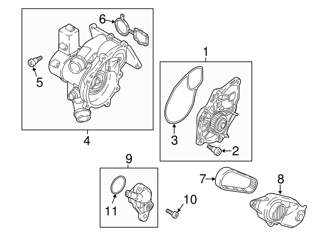 Engine Coolant Outlet Flange 06K-121-132-H - View 3