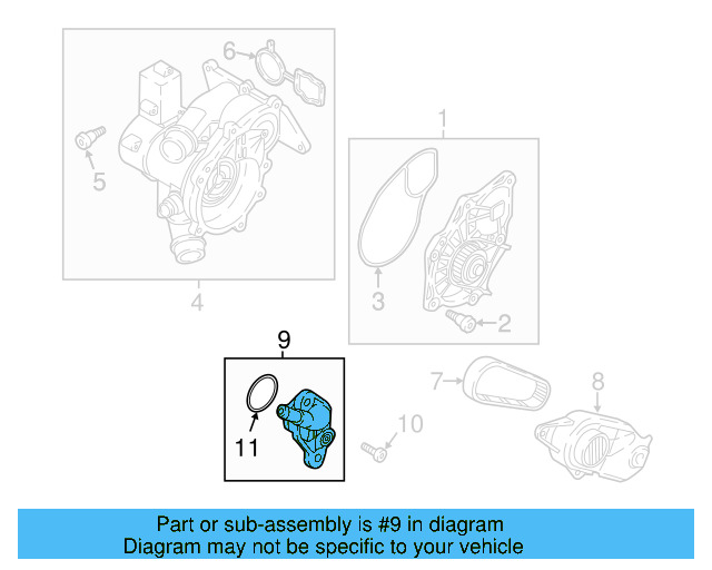 Engine Coolant Outlet Flange 06K-121-132-H - View 19