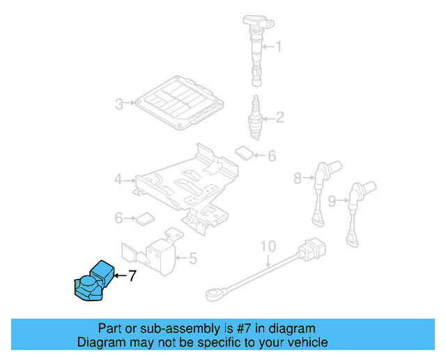 Manifold Absolute Pressure Sensor 07C-906-051 - View 10