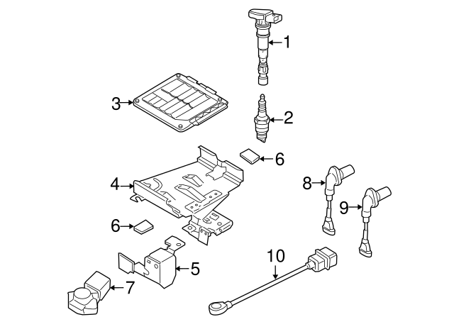 Engine Control Module (ECM) Bracket 1K1-906-214-B