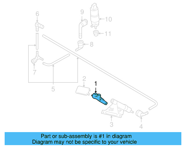 Washer Nozzle 1K6-955-104 - View 12