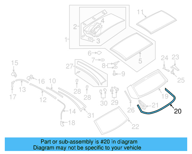 Window Frame Gasket 1Q0-871-455-C - View 3