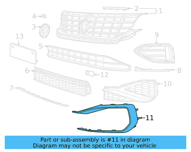 Trim Bezel 561-853-211-B-041 - View 4