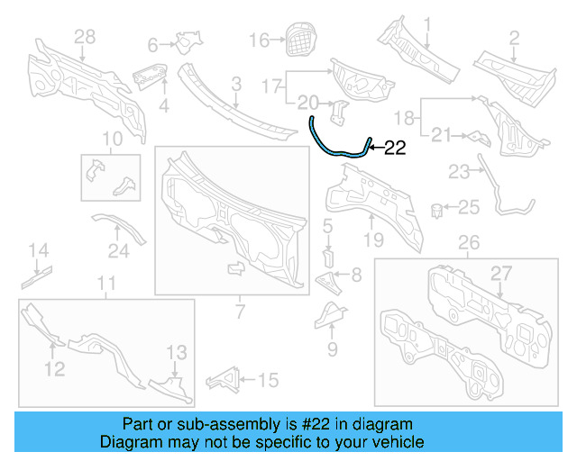 Water Deflector Gasket 7P6-819-048 - View 9