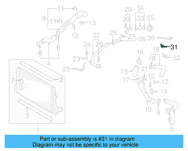 Air Inlet Pipe Upper Retainer 1K0-971-865-E - View 10