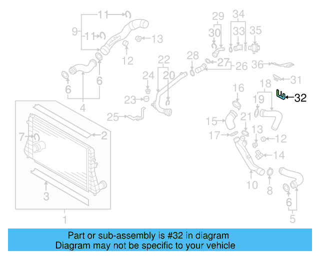 Air Inlet Pipe Lower Retainer 1K0-971-866-E - View 10
