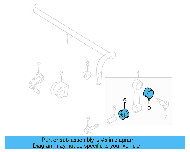Suspension Stabilizer Bar Link Bushing 1J0-411-327-A - View 4