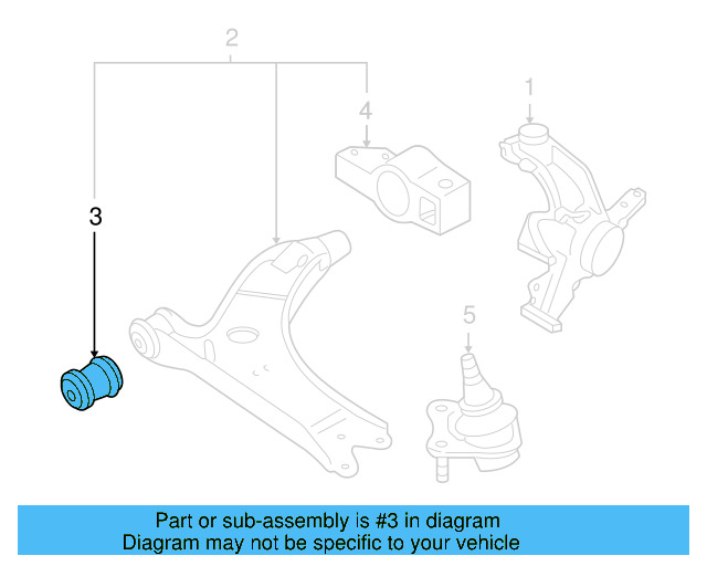 Lower Control Arm Front Bushing 1K0-407-182 - View 20