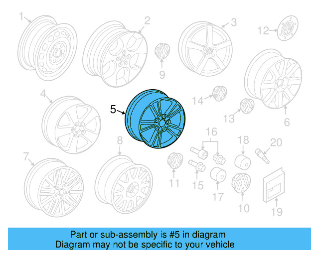 Spare Wheel 1K0-601-027-CB-03C - View 37