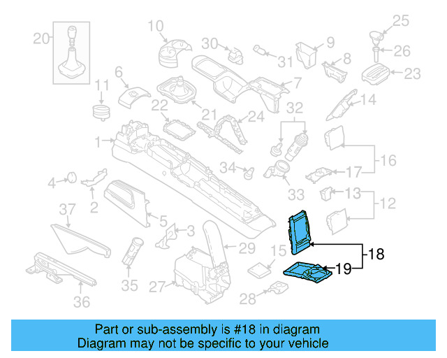 Park Brake Handle Cover 1C0-711-461-J-THK - View 11