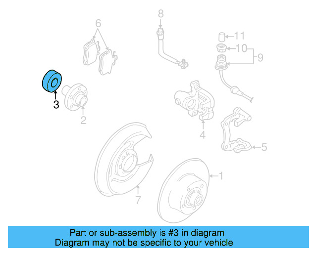 Rear Wheel Bearing 4D0-407-625-H - View 2