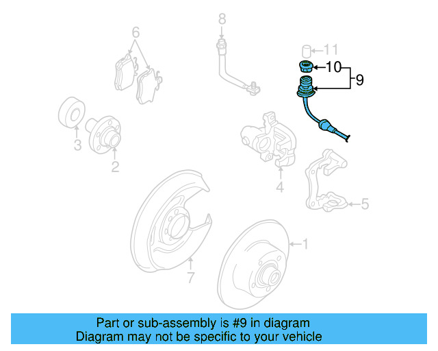 Speed Sensor 3B0-927-807-B - View 7