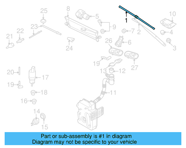 Wiper Blade 1Q1-998-002 - View 18