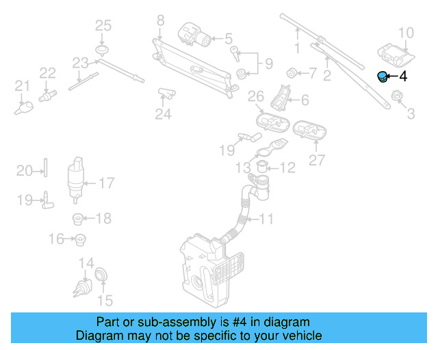 Wiper Arm Cap 5N0-955-205-9B9 - View 79