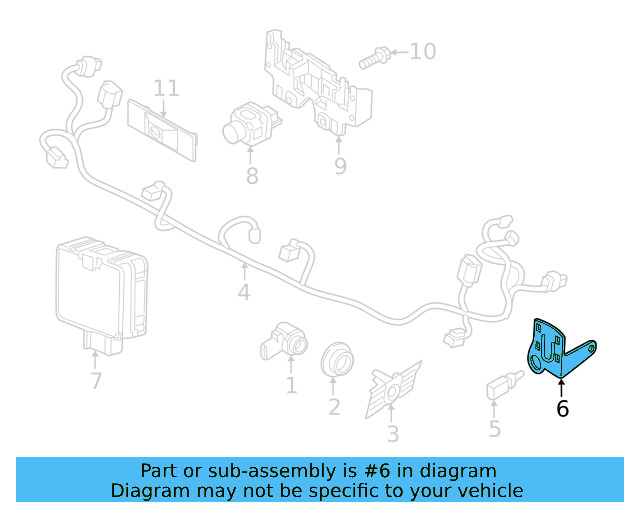 Temp Sensor Bracket 5M0-820-536-A - View 48