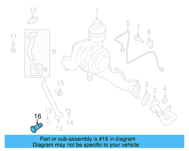 Tube Lower Bolt WHT-000-494
