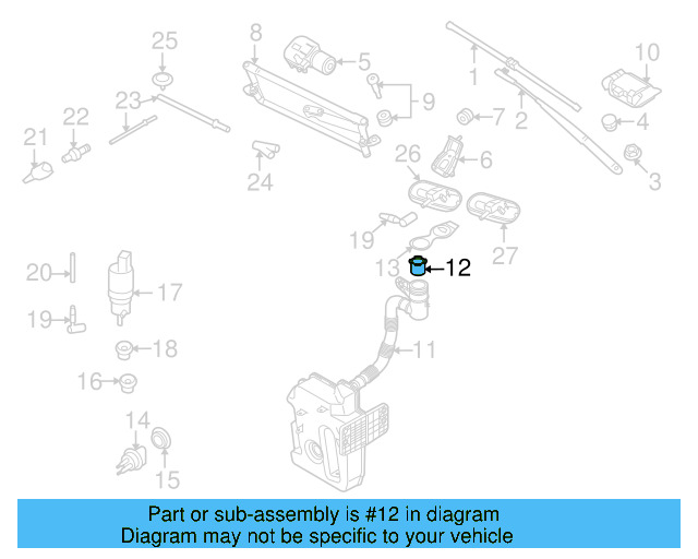 Washer Fluid Strainer 4A0-955-485 - View 14