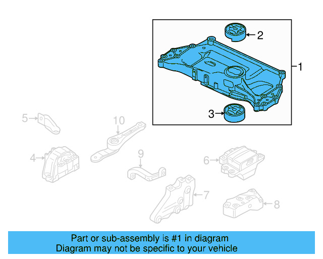 Engine Cradle 1K0-199-313-AM - View 3