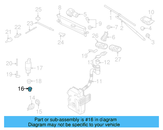 Washer Pump Seal 431-955-465-A - View 15