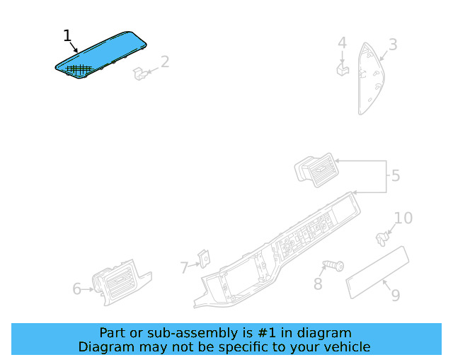 Speaker Grille 3CN-819-153-82V - View 6