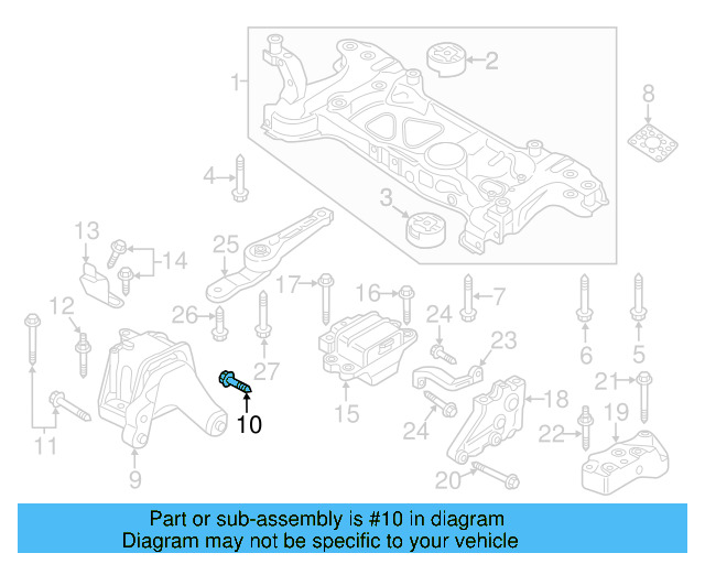 Motor Mount Bolt N-106-296-01 - View 4