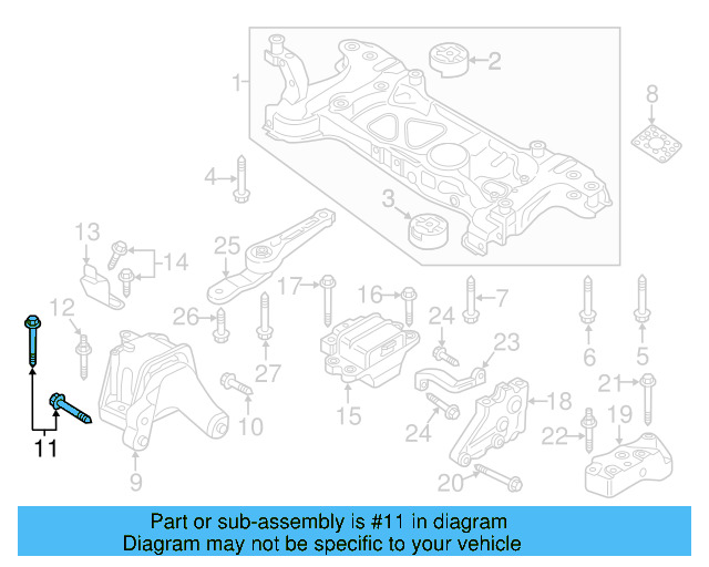 Motor Mount Bolt N-106-296-01 - View 3
