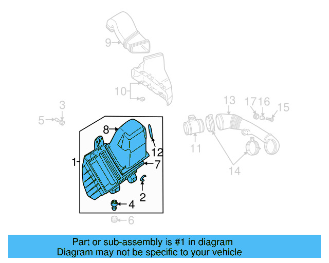 Air Cleaner Assembly 3B0-129-607-T - View 3