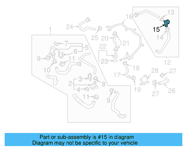 Center Hose Coupling 5Q0-122-291-BB - View 25