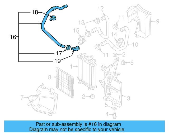 Inlet Hose 5Q0-121-051-L - View 4