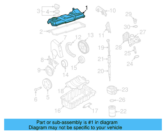 Engine Valve Cover 06A-103-475-C - View 2