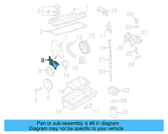 Engine Timing Cover 06A-109-147-F - View 11
