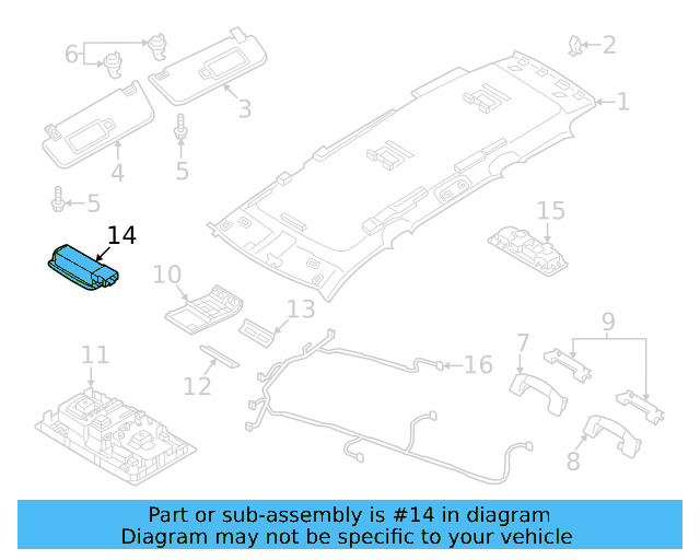 Visor Lamp 5F0-947-109-C-82V - View 24