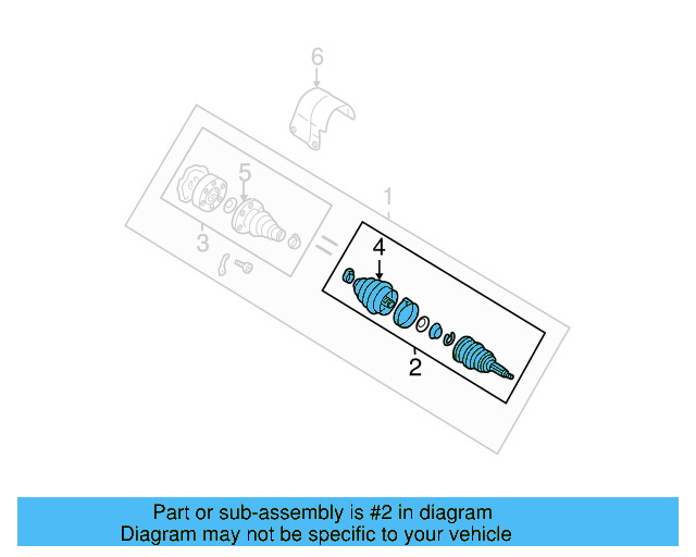 Outer Joint Assembly 1J0-498-099-EX - View 15