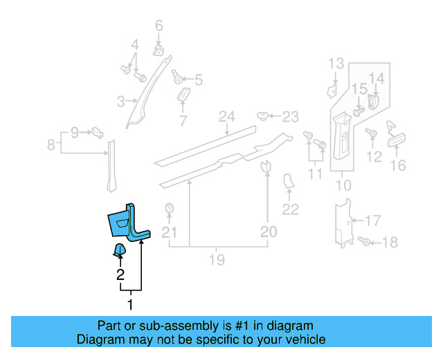 Cowl Trim 1K1-863-484-B-82V - View 10