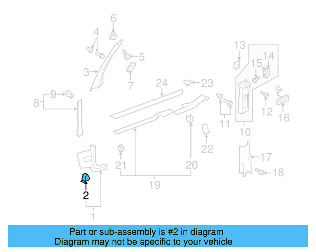 Cowl Trim Clip 1K0-864-247 - View 22