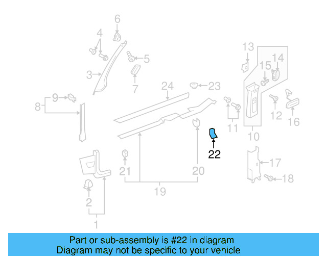 Kick Panel Trim Clip N-902-438-01 - View 32