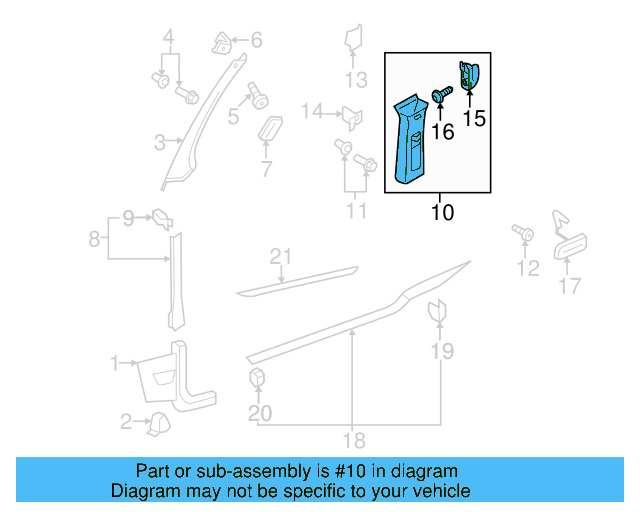 Pillar Trim 1K3-867-243-K-BR2 - View 5
