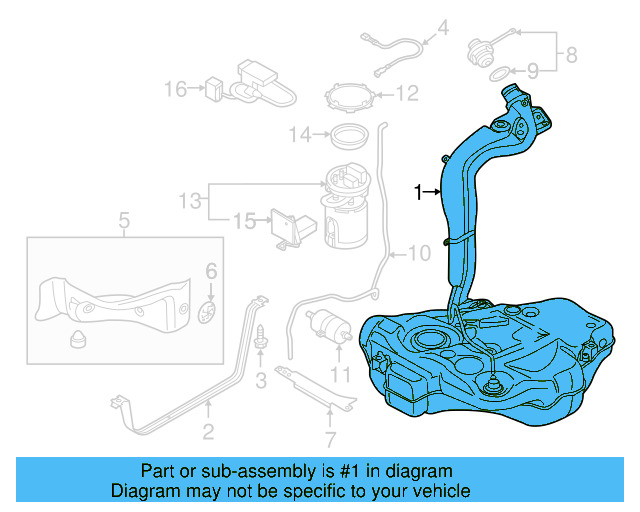 Fuel Tank 5C0-201-055-P - View 3