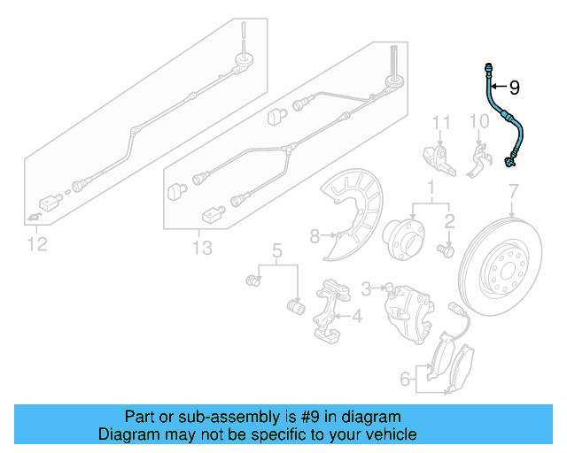 Brake Hose 1K0-611-701-K - View 5