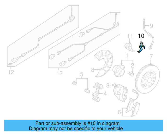 Brake Hose Bracket 1K0-611-841-F - View 13