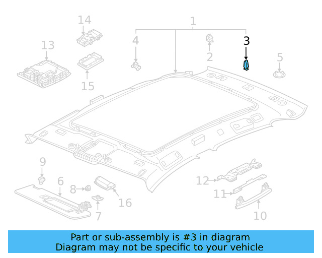 Headliner Plug 11A-829-419-4PK - View 9
